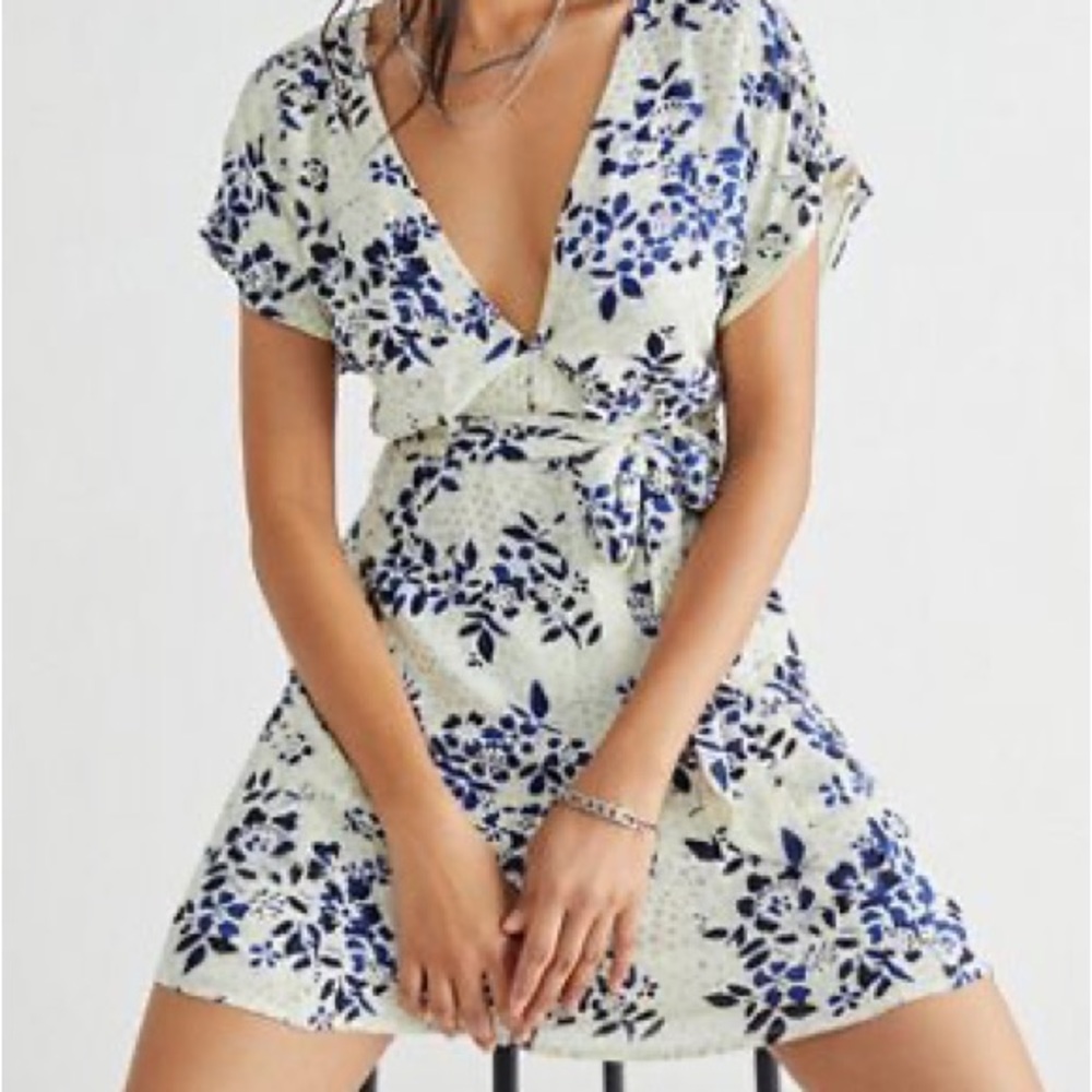 Free people Freddy tie mini dress